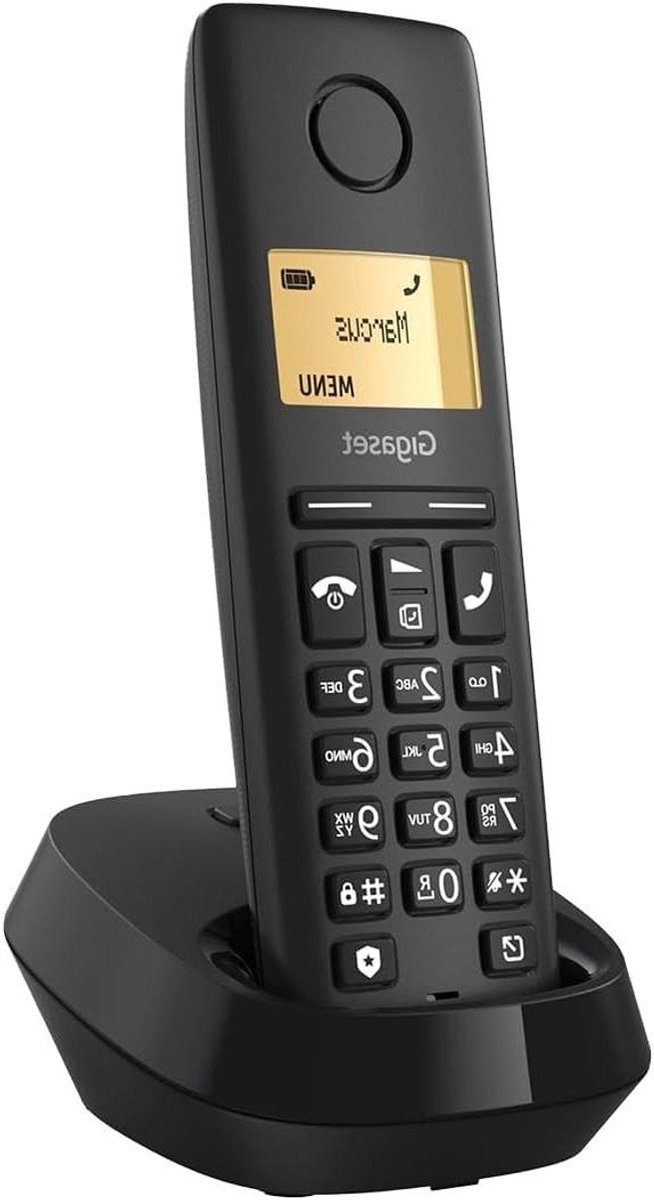 Draadloze DECT telefoon - Huistelefoon Seniorentelefoon - Dagelijkse communicatie - Oplaadbare batterijen meegeleverd - 176 Grams - Zwart antraciet