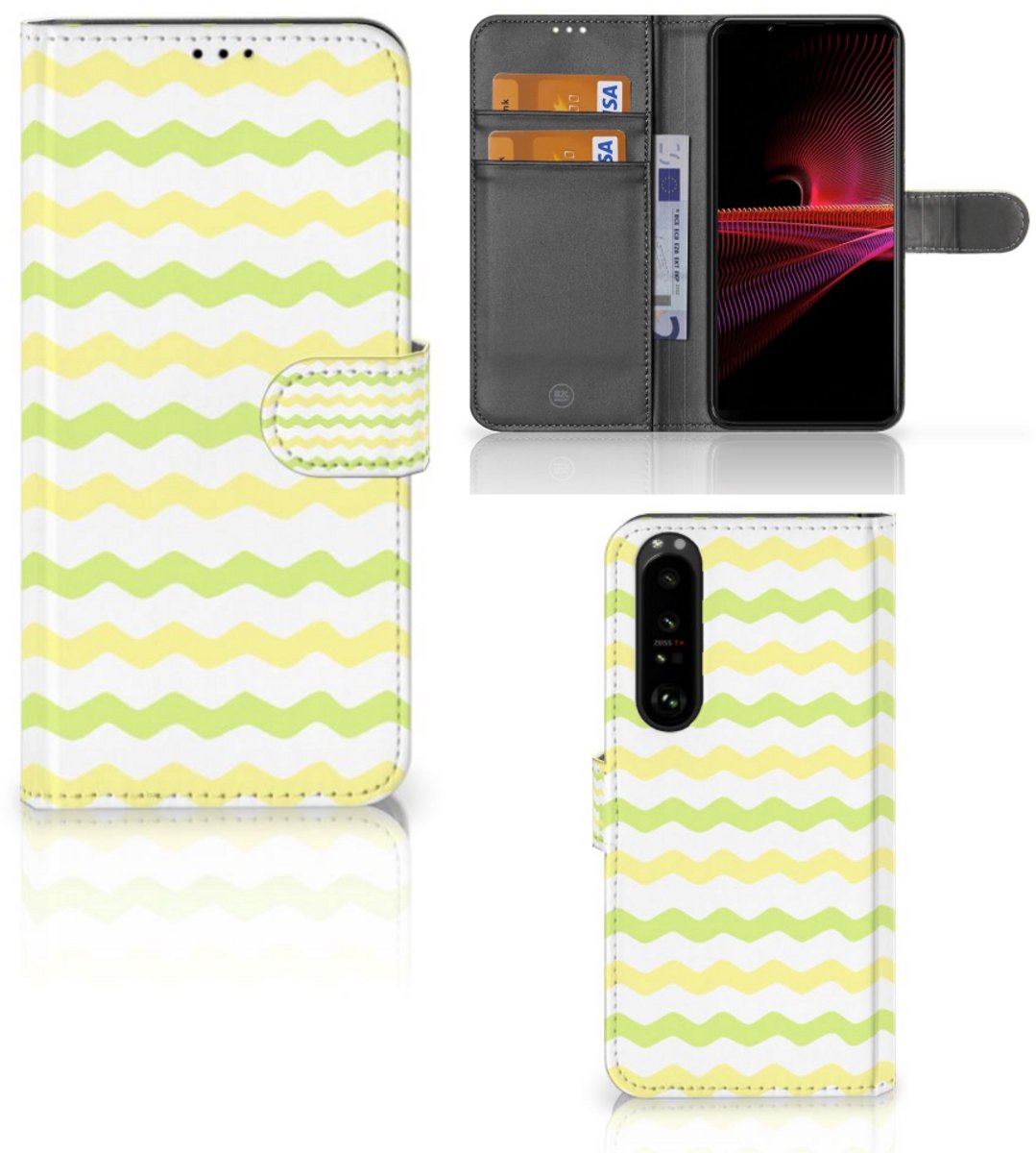 Sony Xperia 1 III Telefoon Hoesje Waves Yellow