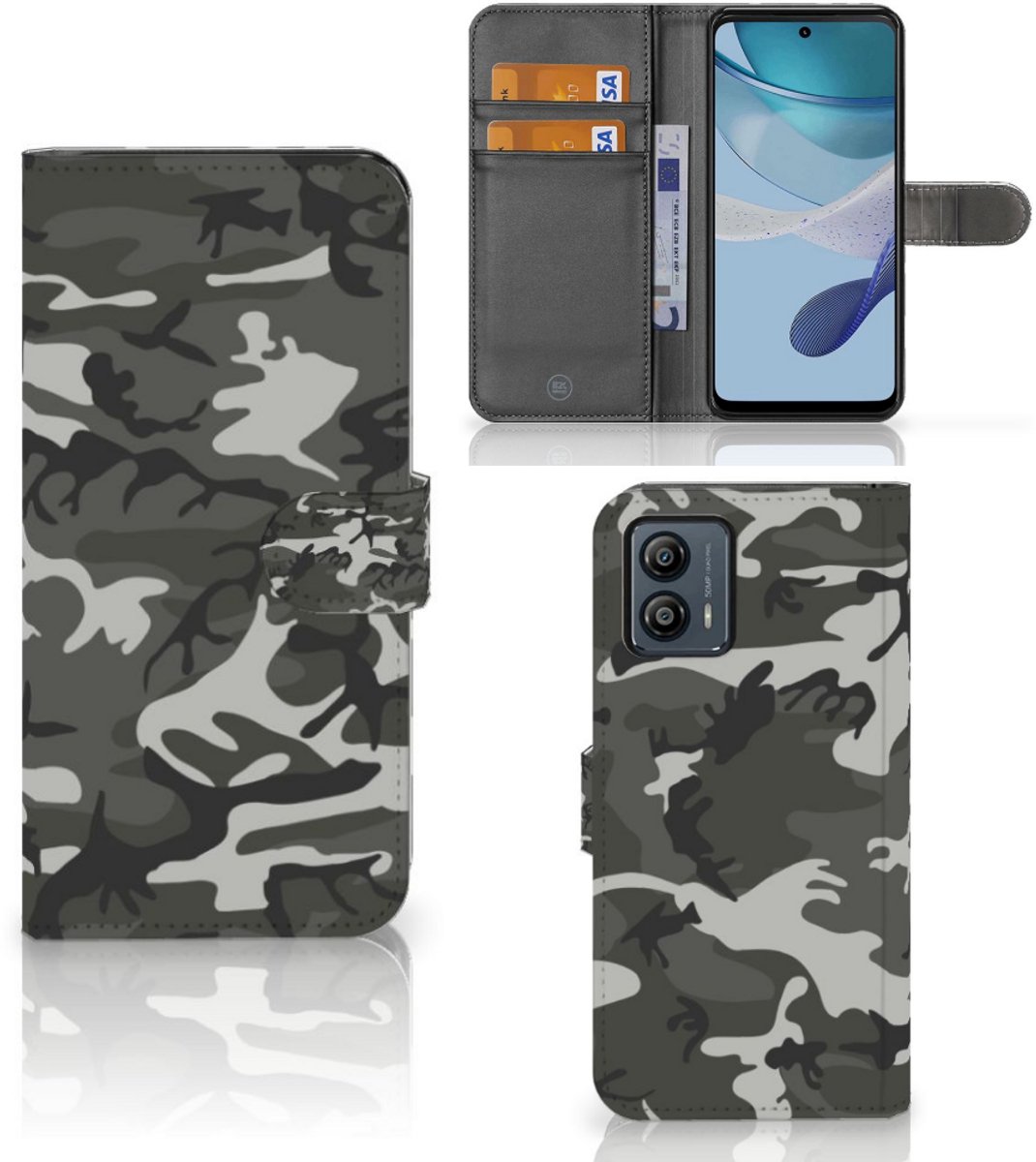 Motorola Moto G53 Telefoon Hoesje Army Light