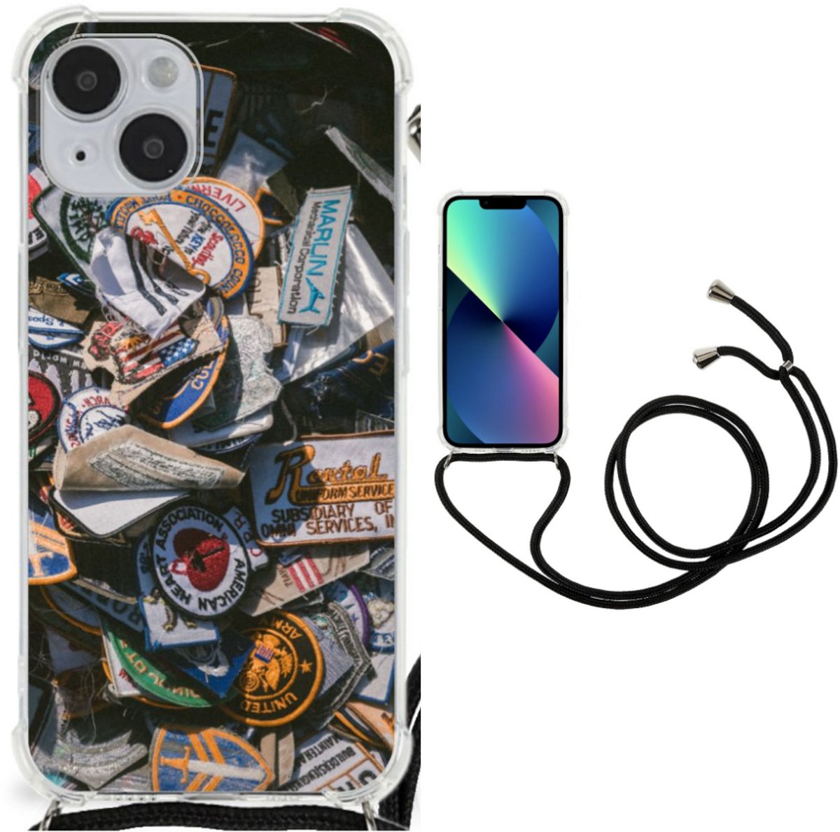 iPhone 14 Plus Anti-shock Hoesje met foto Badges