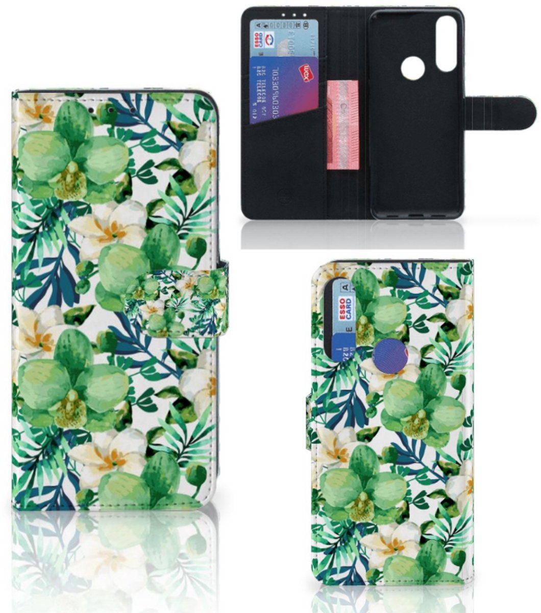 Boekhoesje voor Alcatel 1S 2020 Hoesje Orchidee Groen