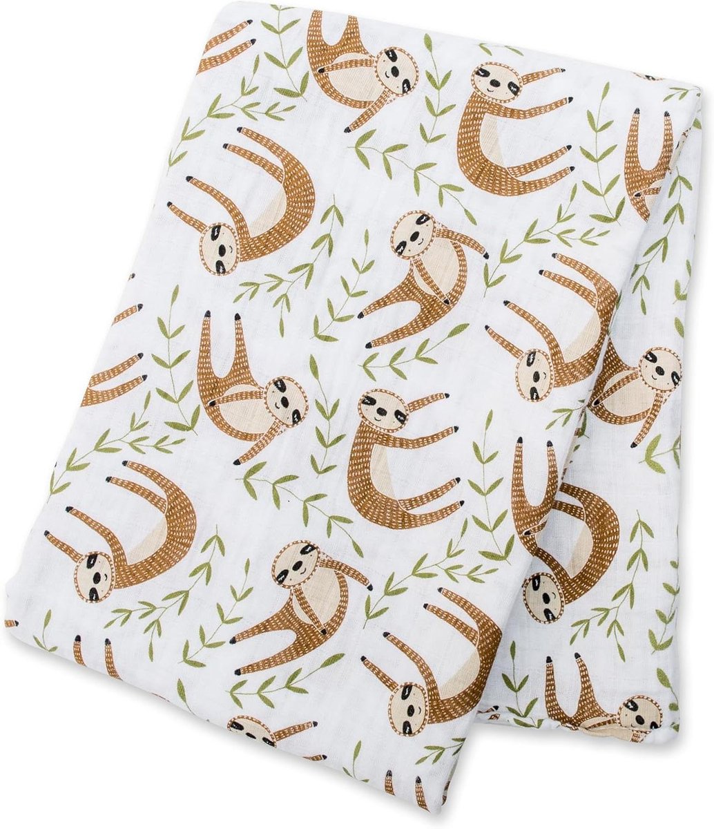Inbakerdeken Katoen - Wikkeldoek Baby - Rustig Slapen - Ademend Chiffon - 119 x 119 cm - Wit