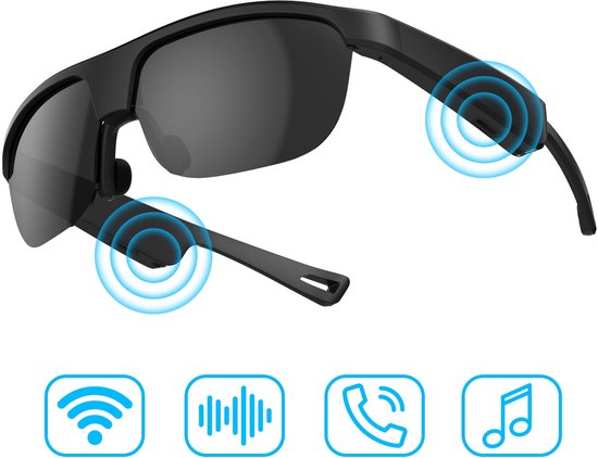 Slimme blauwtooth Zonnebril - Smart Glasses - Audio Bril Met Microfoon En Spraakassistent - Draadloze Zonnebril Voor Bellen En Muziek van Merkloos — afbeelding 3