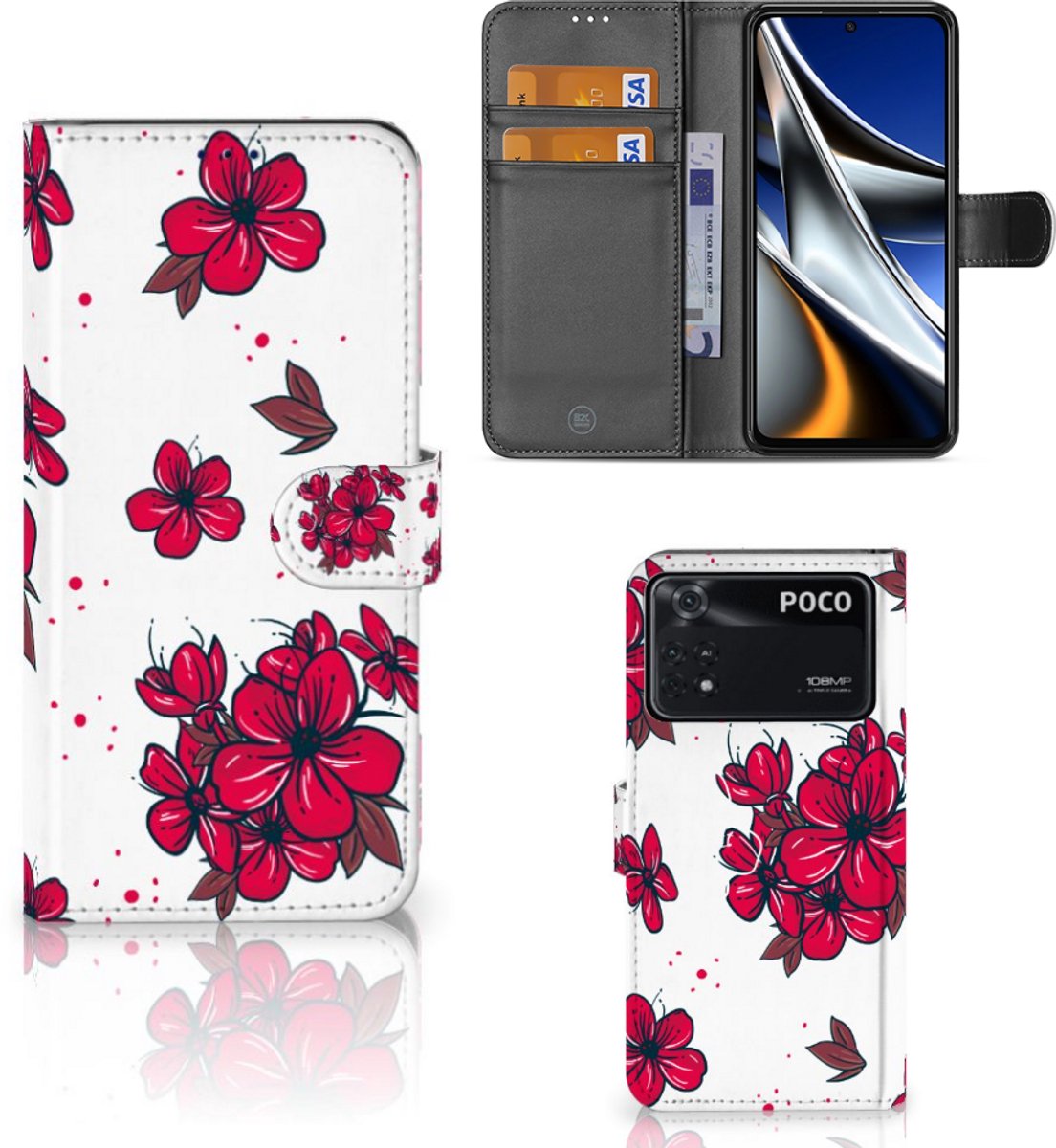 Xiaomi Poco X4 Pro 5G Hoesje Blossom Red