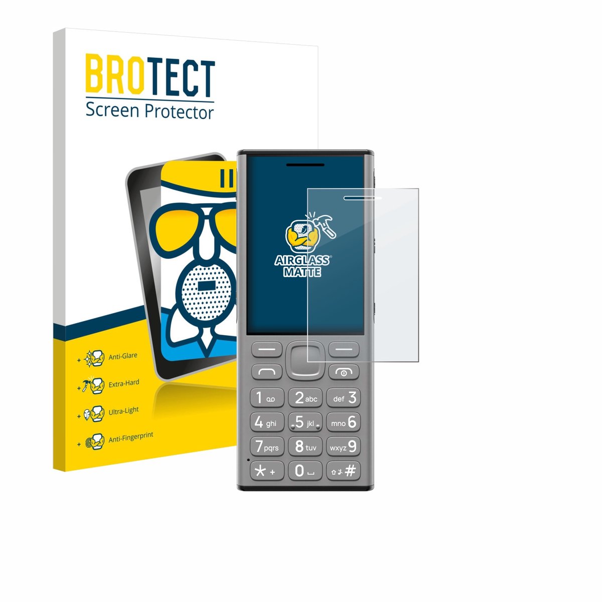 BROTECT - Screenprotector voor Nokia 130 Music - Folie Beschermfolie Beschermglas matte