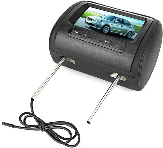 Hoofdsteun Speler - Auto Video Scherm - Reis Vermaak - Dubbele Infrarood Zender - 7 inch - Zwart — afbeelding 5