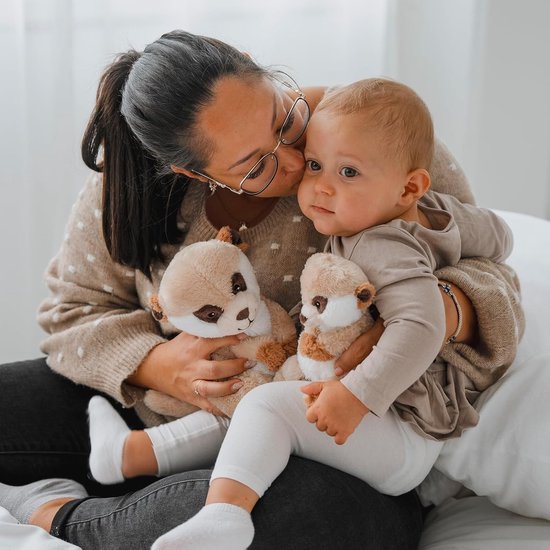 Warmtekussen Stokstaartje - Knuffelkussen Baby - Baby Ontspanning - Uitneembare Gierstvulling - ca. 23 cm - Bruin — afbeelding 4
