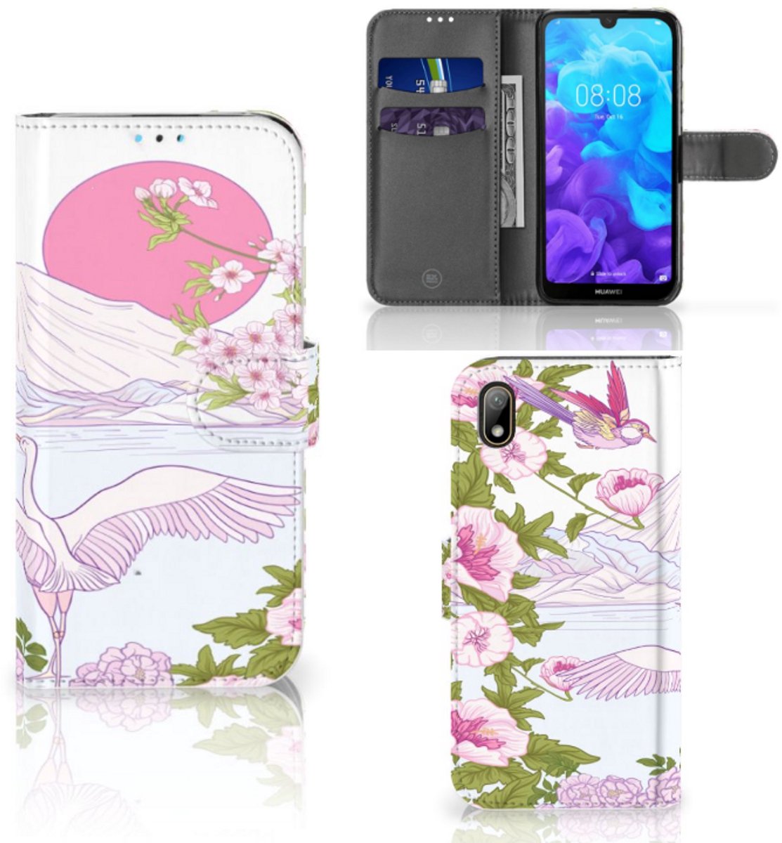 Huawei Y5 (2019) Telefoonhoesje met Pasjes Bird Standing