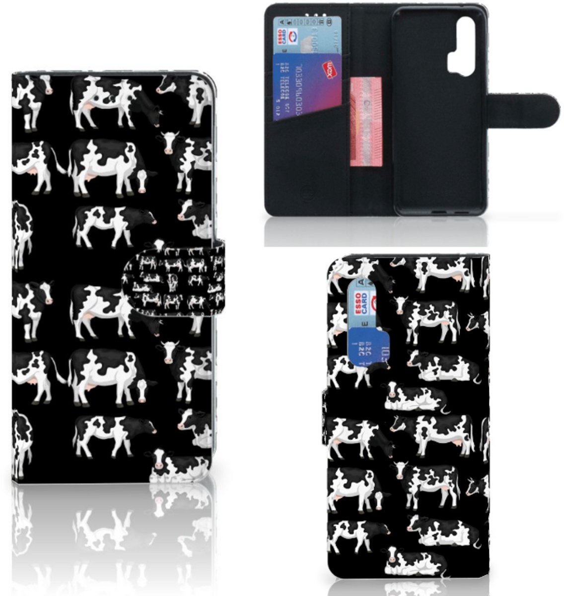 Honor 20 Pro Telefoonhoesje met Pasjes Koetjes