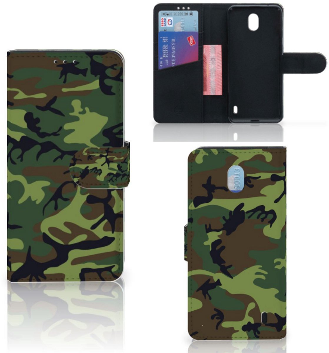 Nokia 1 Plus Telefoon Hoesje Army Dark