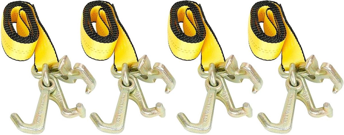 Lier Tie Down Bandjes - Spanbanden Vrachtwagen - Vracht Zekeren - HD Polyester Singels - 2 x 8 voet