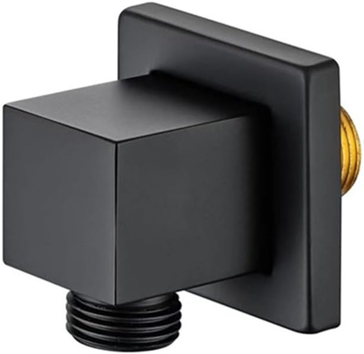 Verbinding voor Handdouche Slang, Wand Aansluiting en Elbow G 1/2" Vierkant, Zwart - Doucheaccessoires, Sanitair en Installatiemateriaal