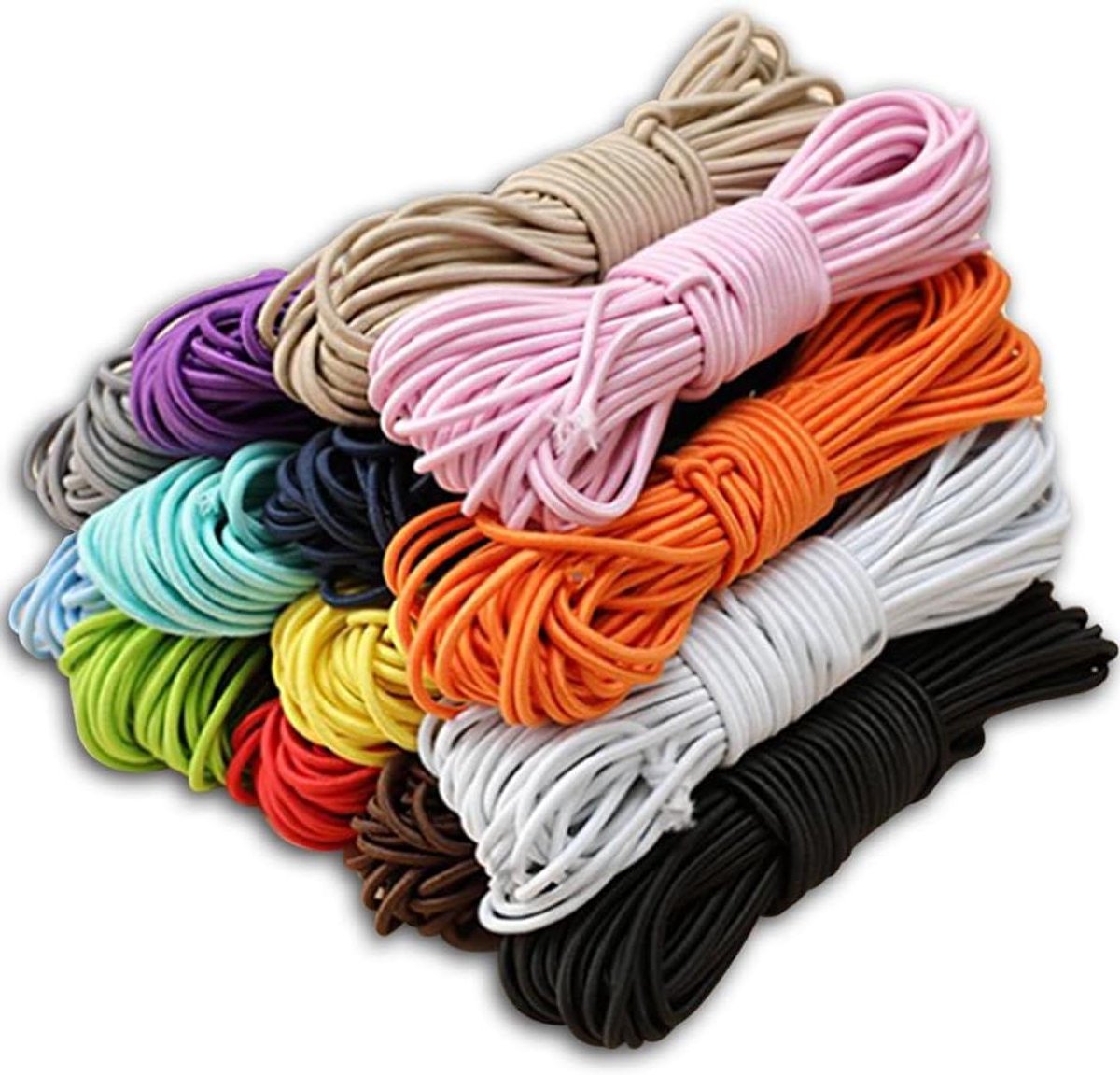 Bungee Koord - Elastisch Touw - Objecten Zekeren - Duurzame Polyester Huid - 1/8 x 50 voet - Zwart