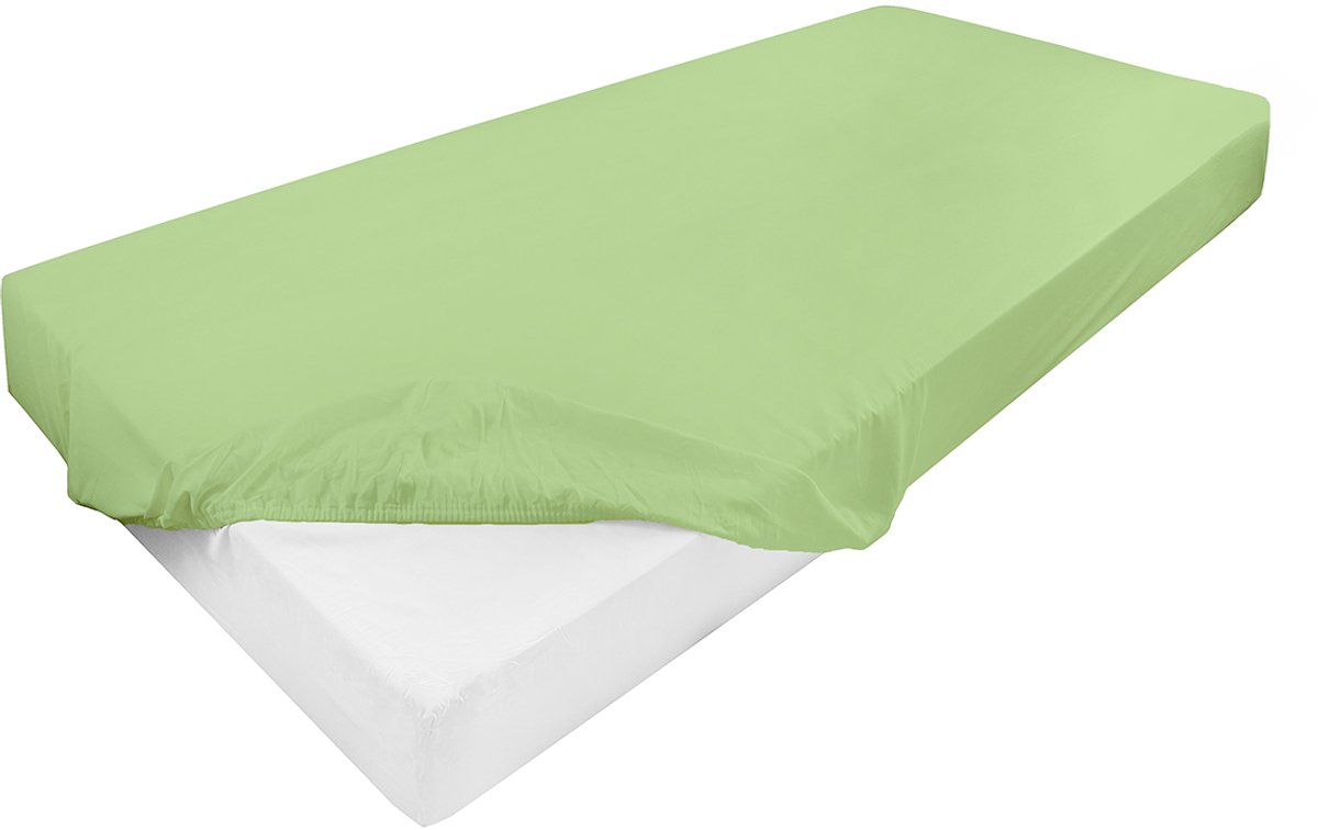 Jersey Hoeslaken Lycra Groen 180/190x190/200cm - Zacht & Duurzaam