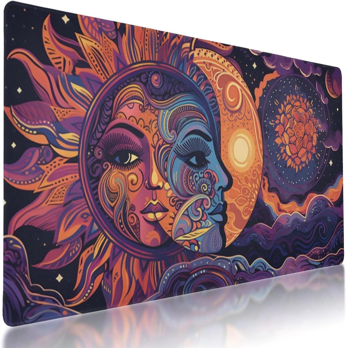 XXL Muismat - Bureaumat Gamingmat - Werk en Gaming - Glad Polyester Oppervlak - 90 x 40 cm - Kleurrijk