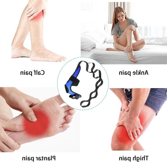 aladdien - Yoga Stretching Strap - Fitness Beenstretcher - 7 Handgrepen - Ademend en Elastisch - Perfect voor Yoga en Fitness - 120 cm van Merkloos — afbeelding 4
