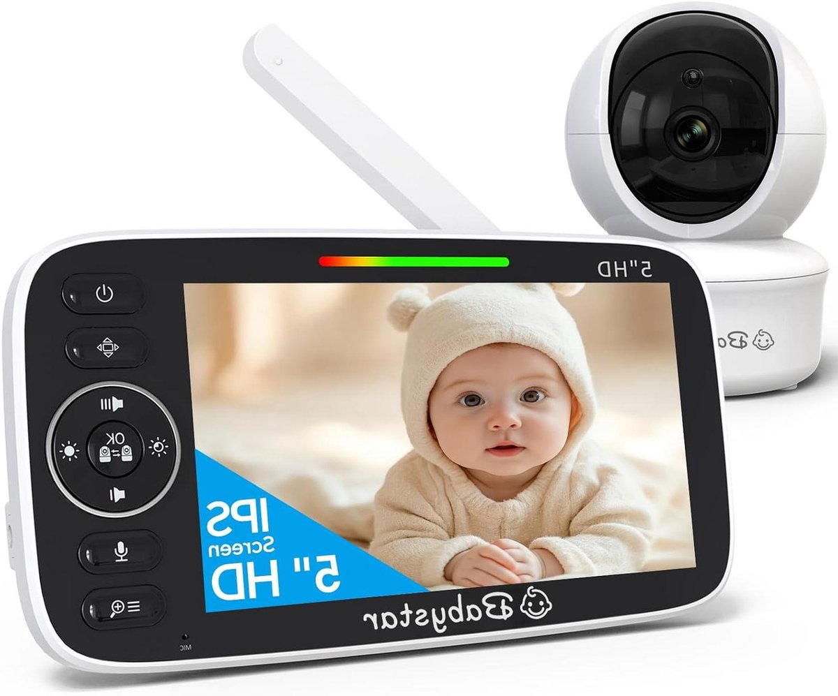 Babyfoon met camera - Video monitor - Baby in de gaten houden - 5 inch HD scherm