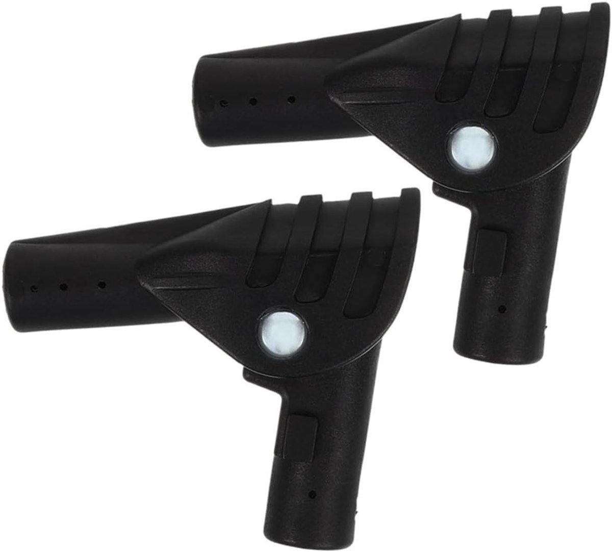 Tentstok Connectoren - Reparatiedelen - Tent Reparatie - 90 Graden Buiging - 8.5 cm Lengte - Zwart