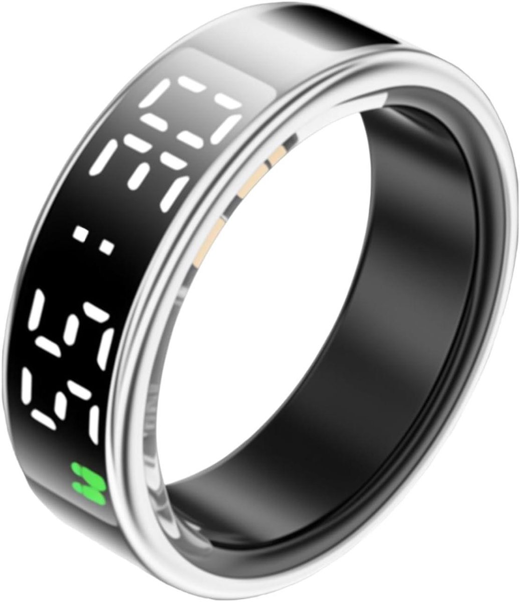 VBESTLIFE Smart Ring, Touch Screen Fitness Tracker, Meerdere Sportmodi IP68 Waterproof, voor Wandelcycli Lopen, Tijdstapcounter Synchronisatie (ID 20,7 mm / 0.81in)