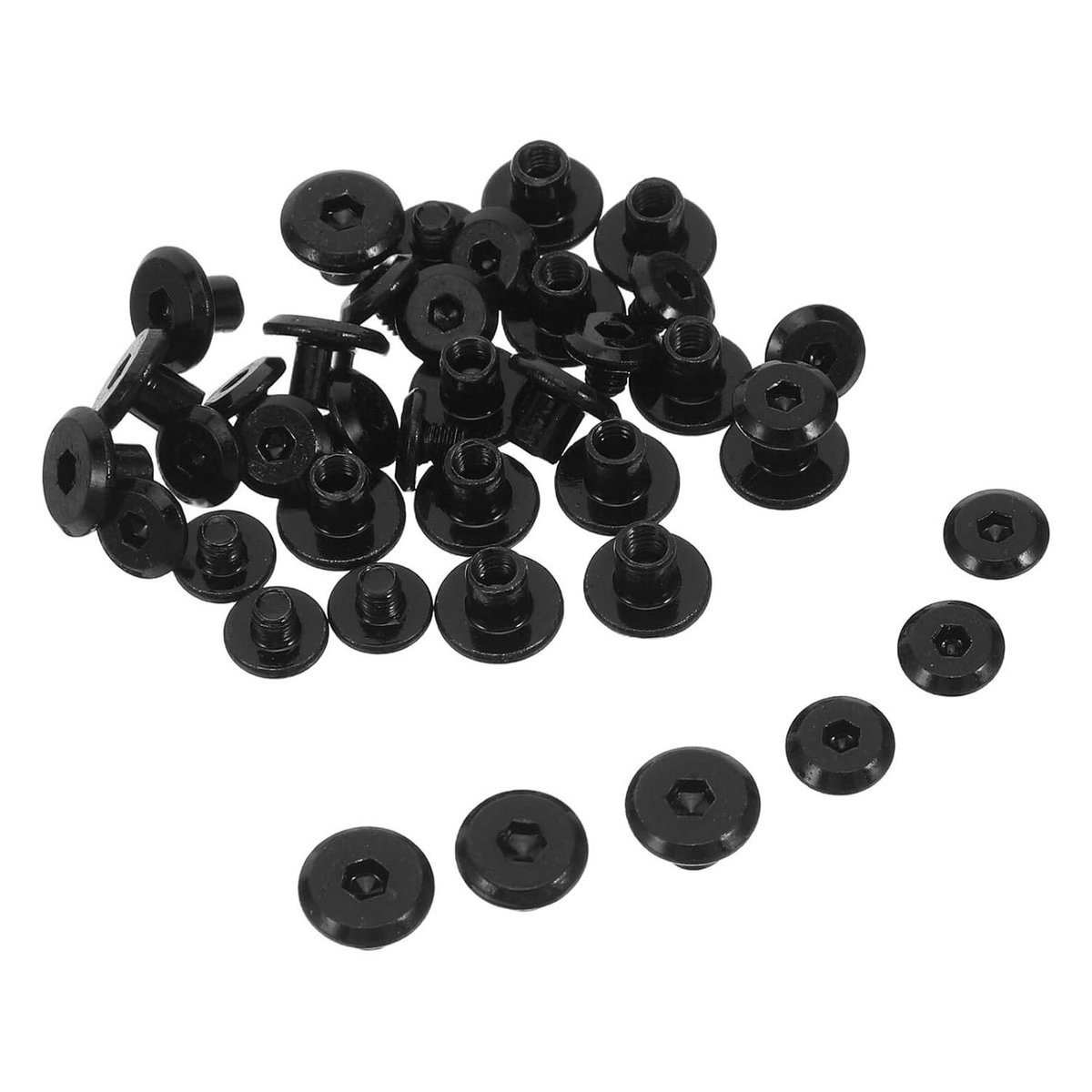 Meubelverbinder Sets - Bouten Moeren - Meubels Monteren - Anti-losraak Ontwerp - 20 Sets - Zwart