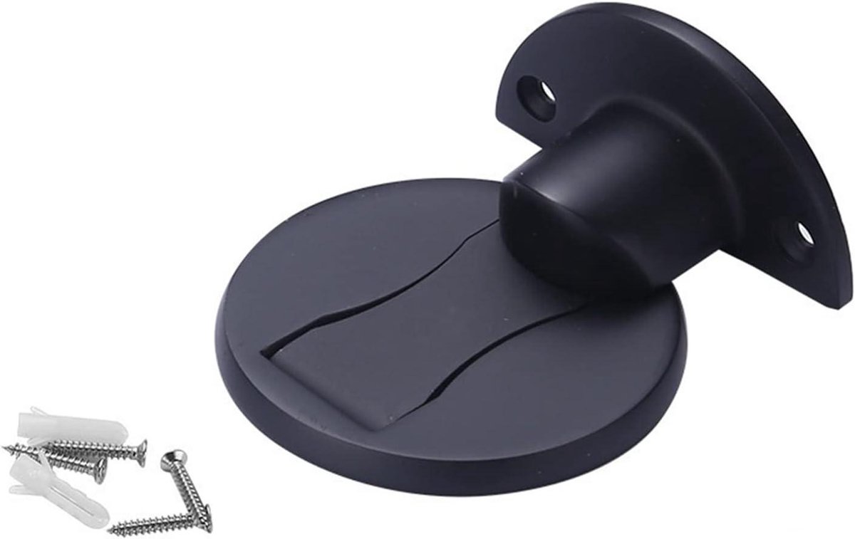 Deurstopper - Magneet Stopper - Deuren Dempen - Zonder Boren - 1 Stuk - Zwart