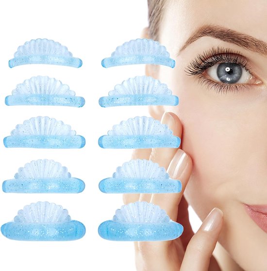 Wimperlift Shields - Wimperkrul Pads - Natuurlijke Wimpers Krullen - Innovatief Ontwerp - 5 Paar - Blauw