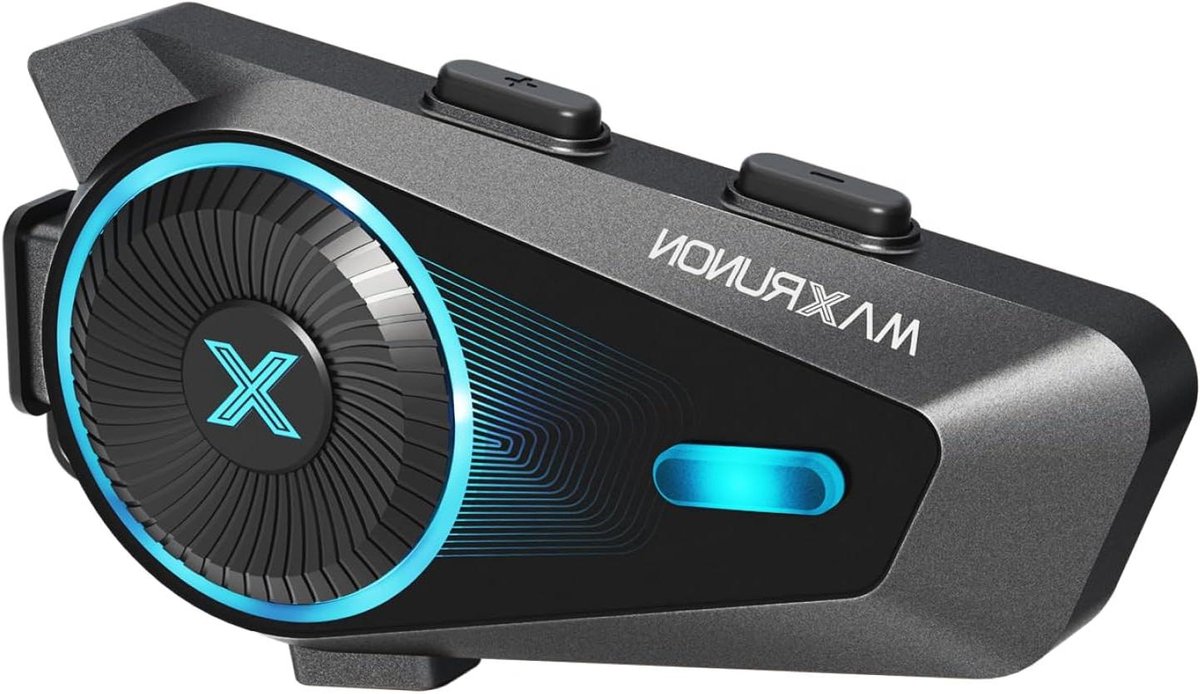 Motorheadset - Helm communicatie - Motor communicatie - Spraakbesturing IPX7 - 4-rijders - Zwart