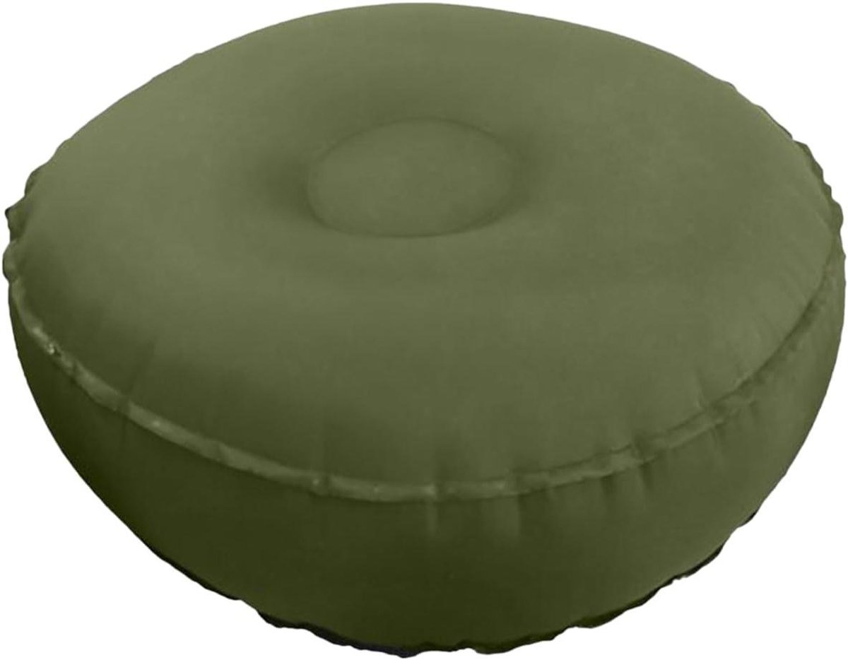 Meditatiekussen - Zitkussen Balanskussen - Zen Ontspanning - Luchtdruk Aanpasbaar - 42x15 cm - Legergroen