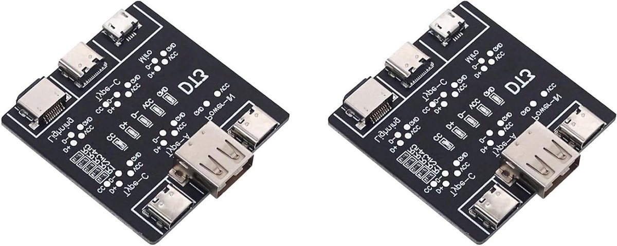 USB Kabeltester - Datalijndetector - Defecten Opsporen - Snelle Detectie - 2 stuks - Zwart