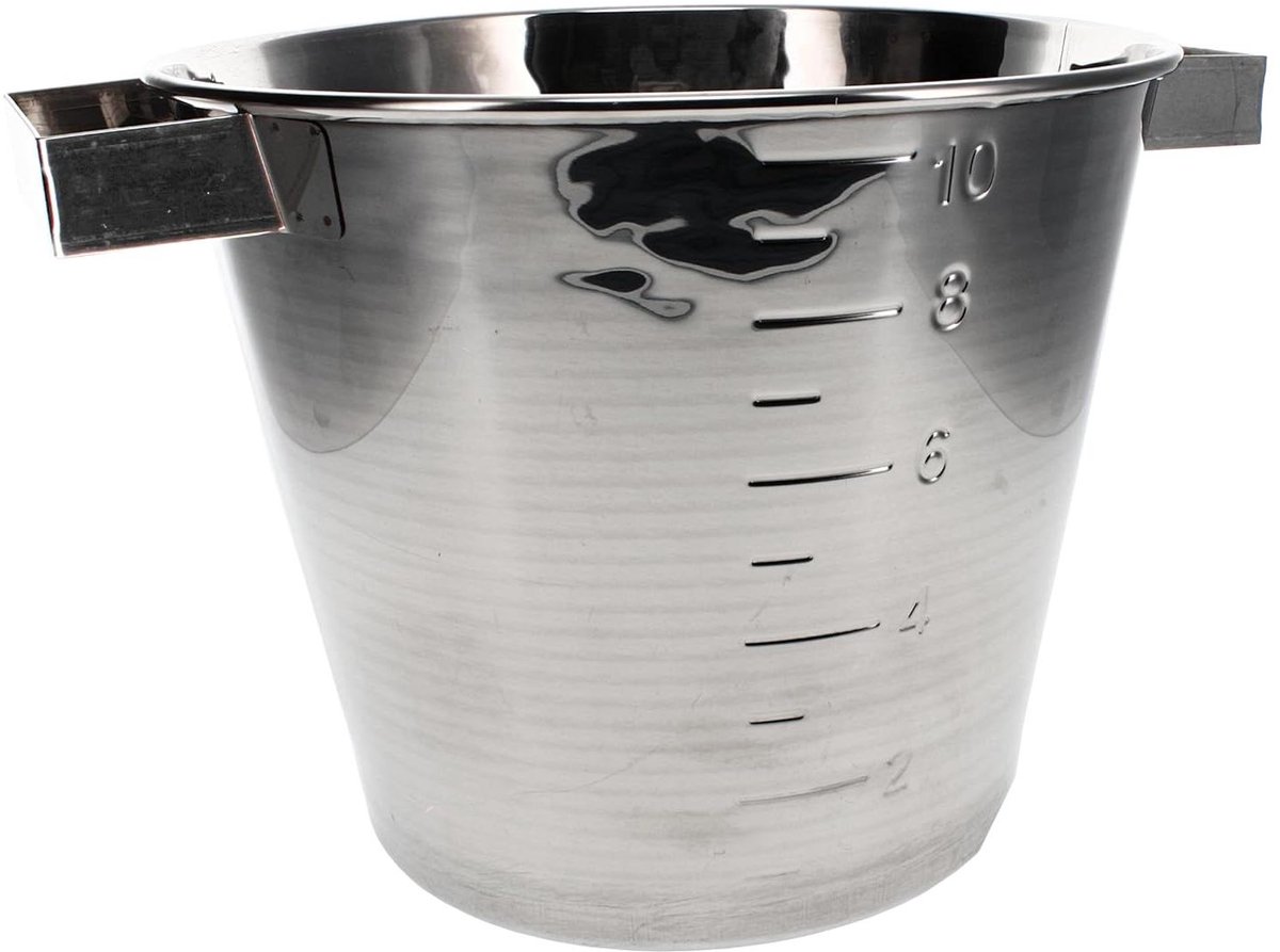 Wax Smeltpot - Wasemmer - Bijenhouders Werk - Roestvrij Staal - 30 cm Diameter - Zilver