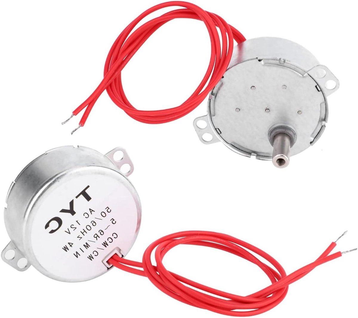 Synchroonmotor - Wisselstroom motor - Modelbouw projecten - Omkeerbare rotatie - 12V 4W - Zilverkleurig