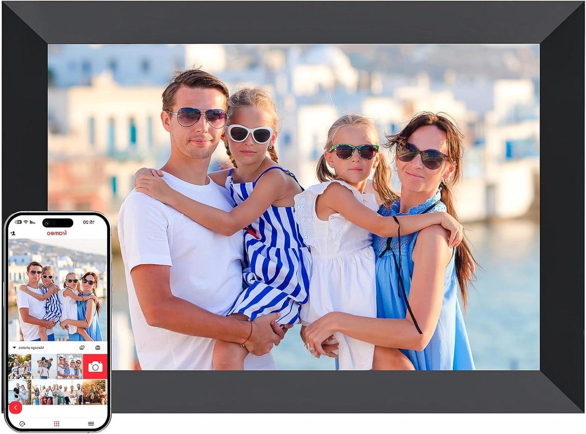 Digitale Fotolijst - Smart Wifi Frame - Foto's Delen - HD IPS Touchscreen - 101 Inch - Zwart