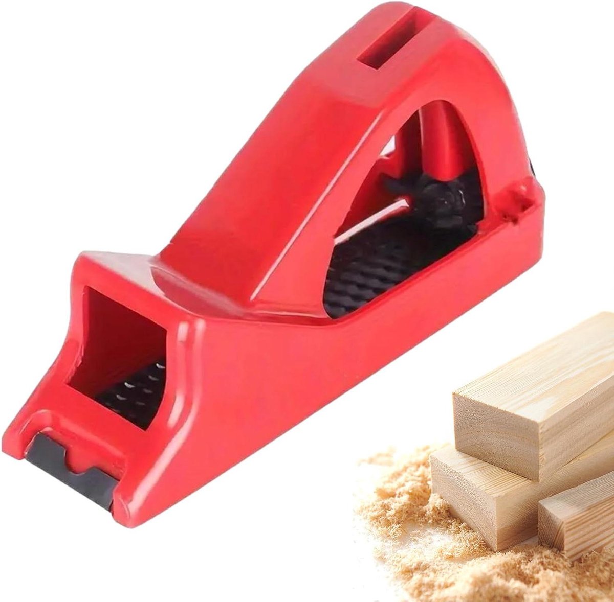 Gipsplaat Rasp - Handrasp Gips - Randafwerking Maken - Ergonomische Handgreep - 14x4cm - Rood