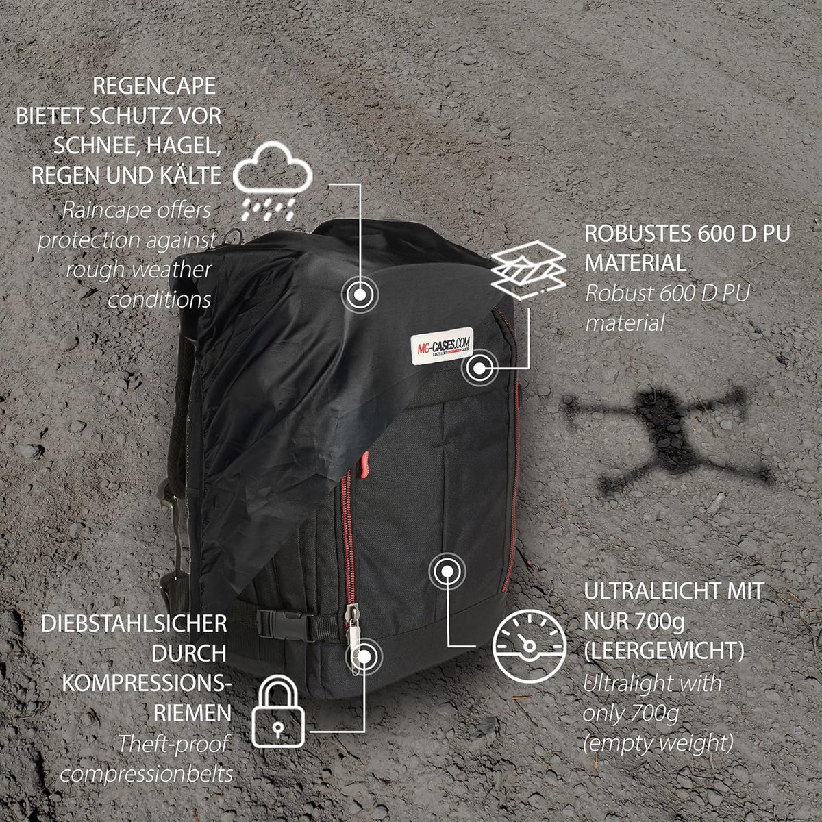 DJI Avata 2 Rugzak - Drone Tas - Drone Transport - Op Maat Gemaakt – foto 2