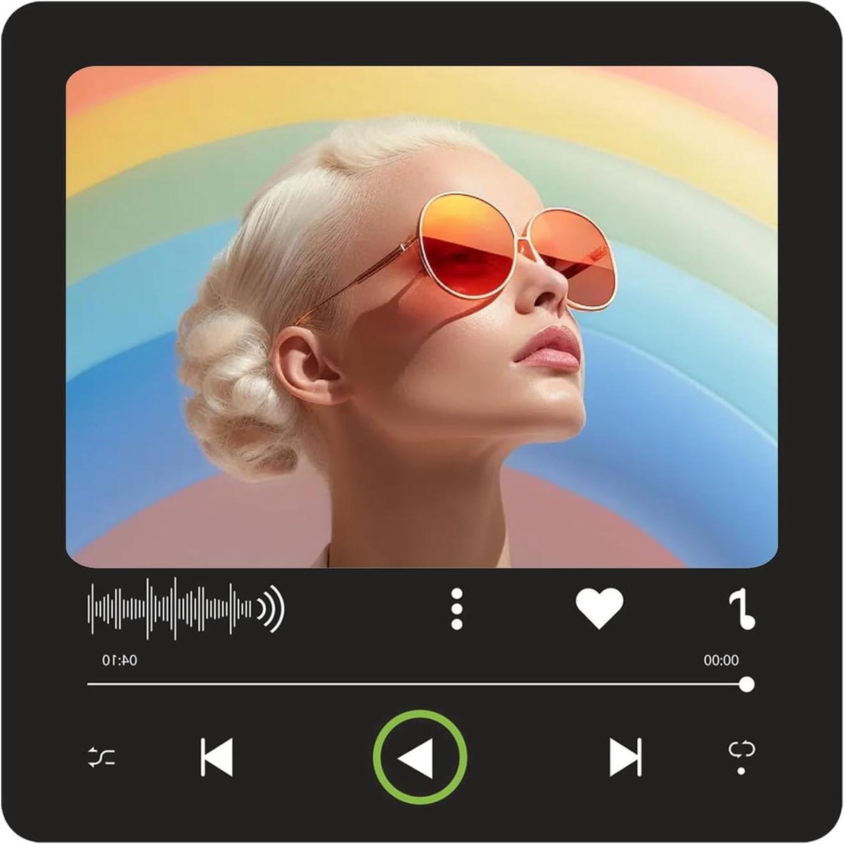 Muziek Koelkast Magneet - Gepersonaliseerd Aandenken - Muziek Herbeleven - Scanbare Muziekcode - 10x10 cm - Transparant