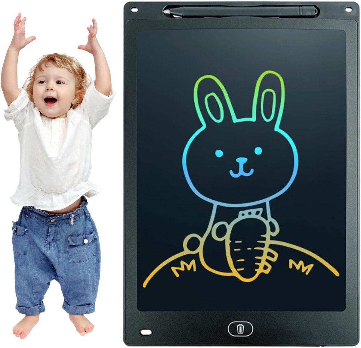 LCD Schrijftablet - Tekentafel Kinderen - Creatief Tekenen - Oogvriendelijk Scherm - 10 Inch - Zwart