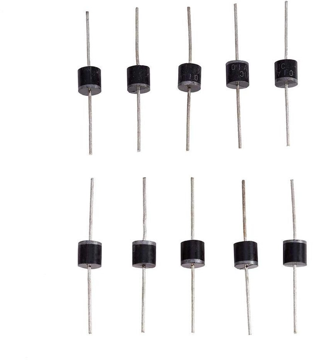 Schakel Diodes - Componenten Set - Elektronica Reparatie - Hoge Stroomcapaciteit - 1000V 10A 50 Stuks - Niet Van Toepassing