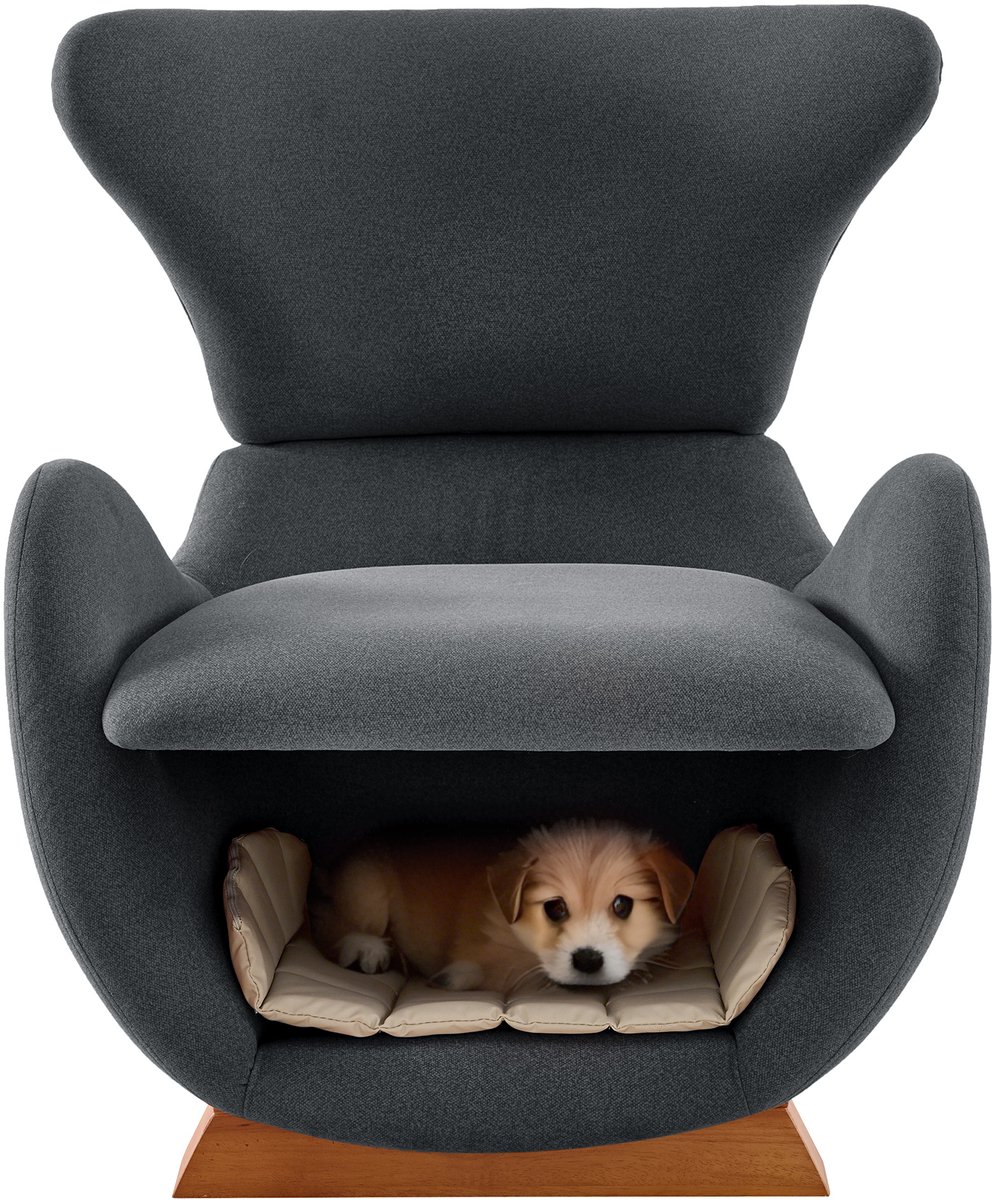 Wishdor Loungestoel met Huisdiernis - Fauteuil voor Kat & Hond - Krasbestendig - Hout & St