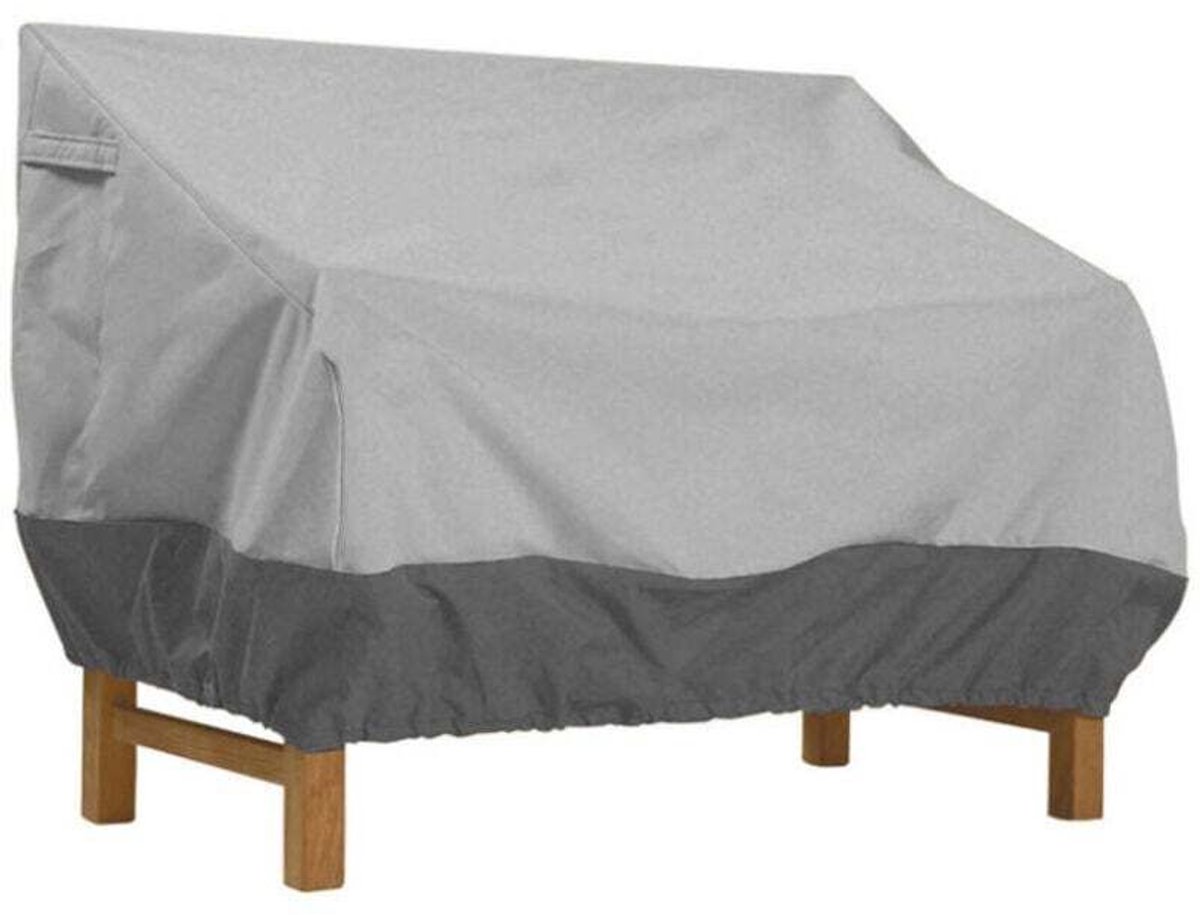 Waterdichte tuinbankhoes van Oxford-stof, buitenbankhoes, UV-bestendig en winddicht, sofahoes - grijs: 147×83×79 cm