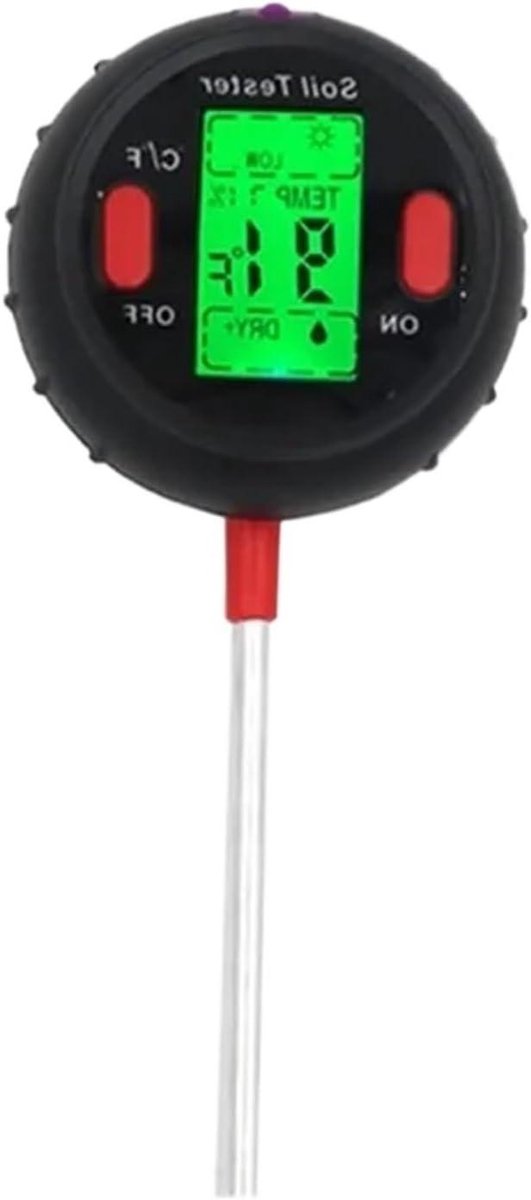 5 in 1 pH-bodemtester Draagbare vochtmeter Vochtigheidsthermometer Fotometer Watermeter Tuinplanten Hydrocultuur Analyseren(5 in 1 soil tester)