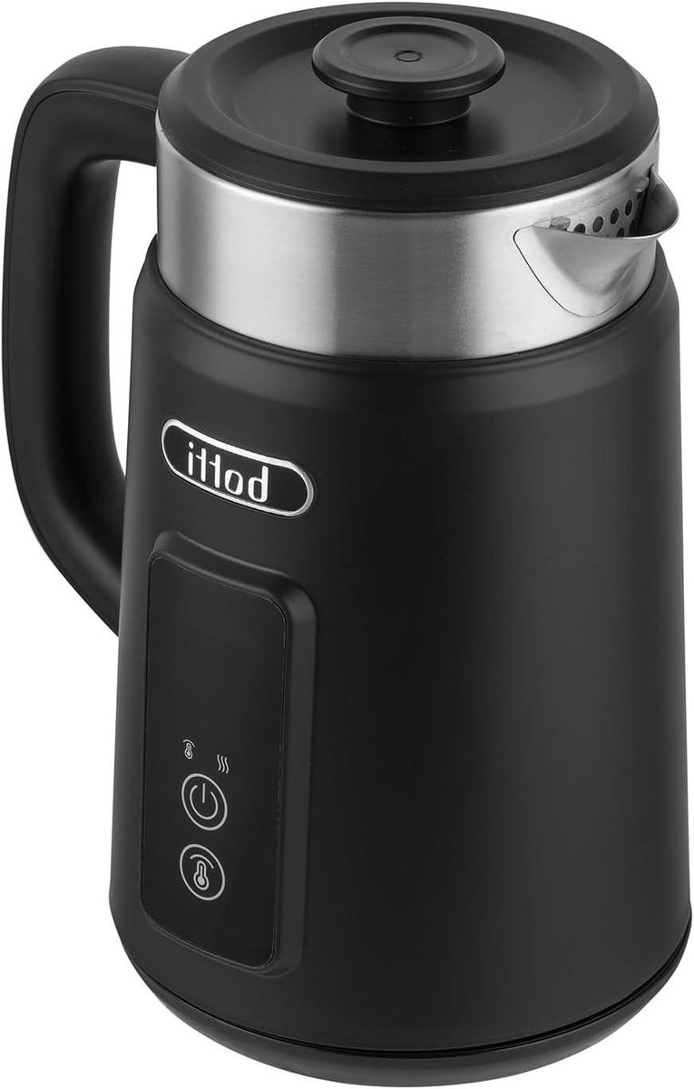 Elektrische Waterkoker - Snelkoker - Warme Dranken Maken - Instelbare Temperatuur - 1.5 Liter - Zwart