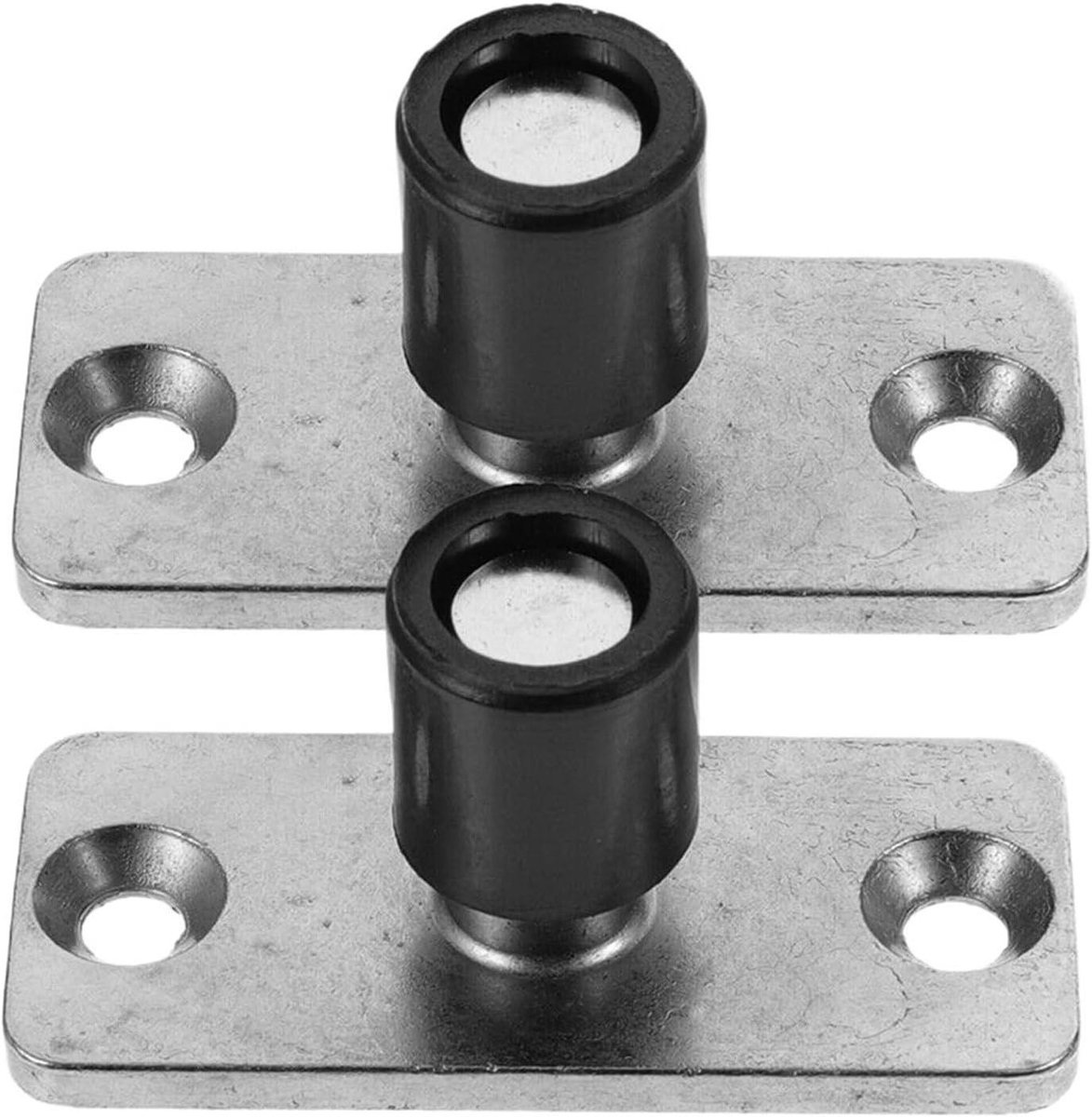 Deurstopper Set - Schuifdeur Gids - Deuren Stabiliseren - Verstelbaar Vloersysteem - 2 Stuks - Zilver