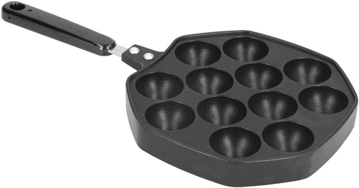 Takoyaki Pannenmaker - Snack Pan - Thuis Koken - Antiaanbaklaag - 34x18 cm - Zwart