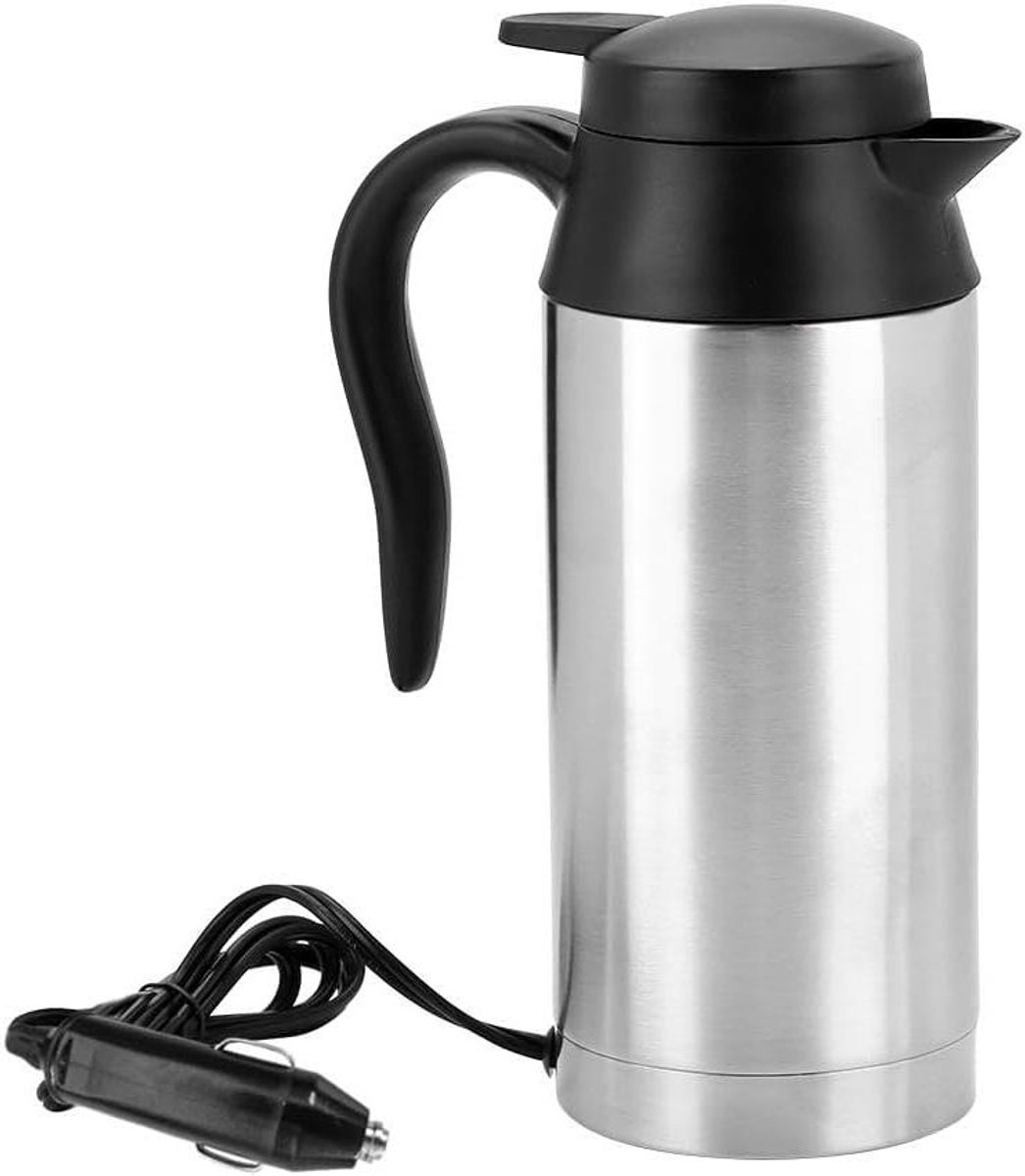 Reis Waterkoker - Elektrische Beker - Warme Dranken Maken - 24V Aansluiting - 750 ml - Zilver