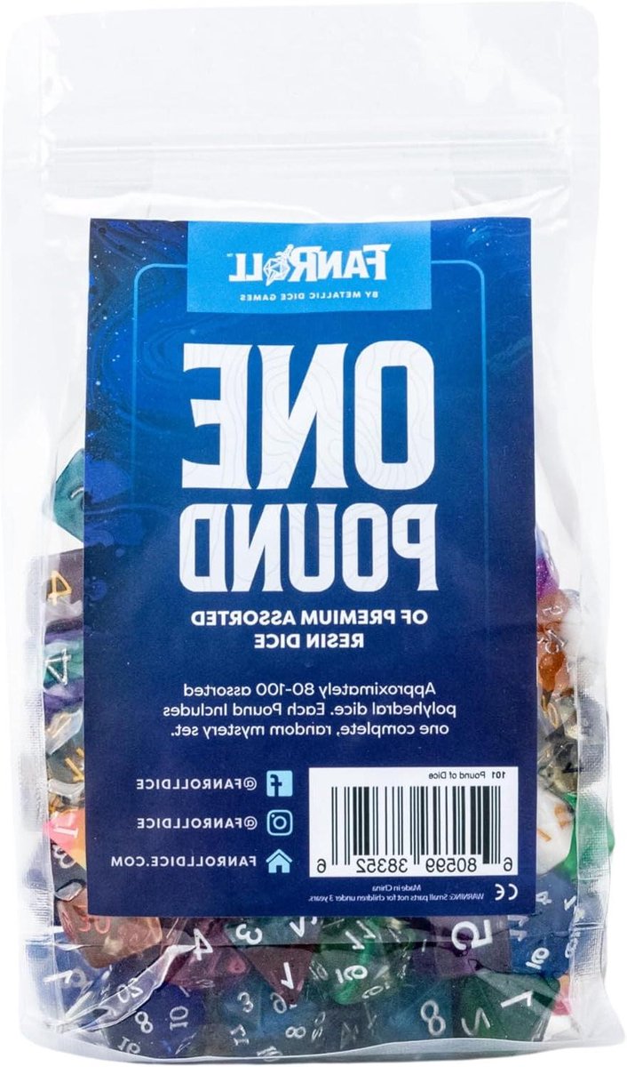 Premium Resin Dobbelstenen - Set Dobbelstenen - Tabletop Gaming - Assorti Kleuren - 450g - Multicolor