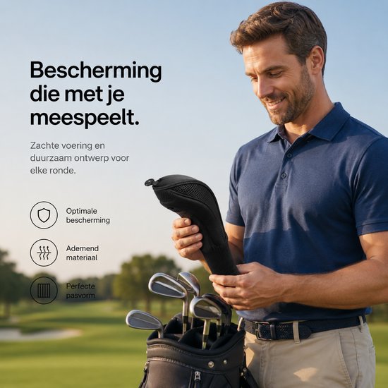 BOTC Golfclubhoofdhoes voor driver fairway - 3 stuks houten Hoofdhoezen - Golfaccessoires - Hybride Hoofdhoezenset met labels van BOTC — afbeelding 5