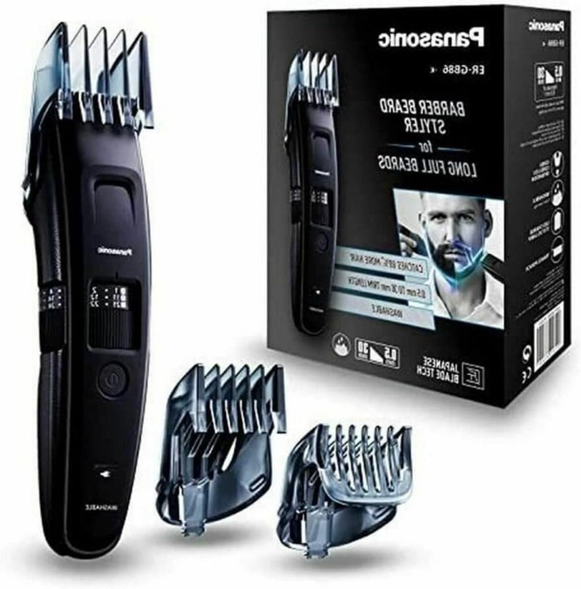 Baardtrimmer - Gezichtsbeharing Trimmer - Precisie Styling - Krachtige Motor - 58 Lengtes - Zwart