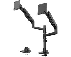 Dubbele Monitorarm - Monitor Beugel - Ergonomisch Werken - 360° VESA Plaat - tot 49 inch - Zwart