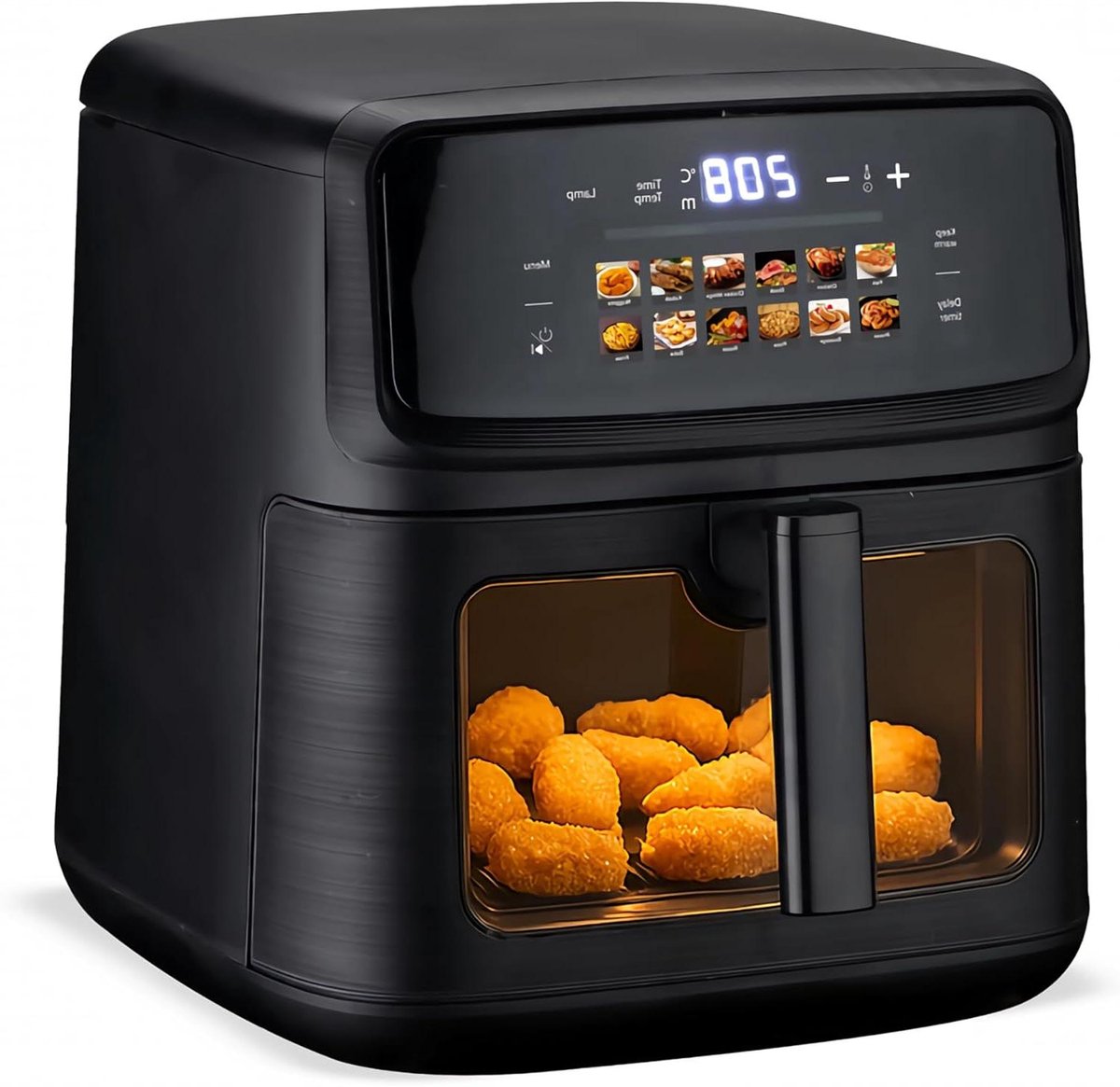 Heteluchtfriteuse Oven - Airfryer XL - Gezond Koken - 12 Voorgeprogrammeerde Functies - 10 Liter - Zwart