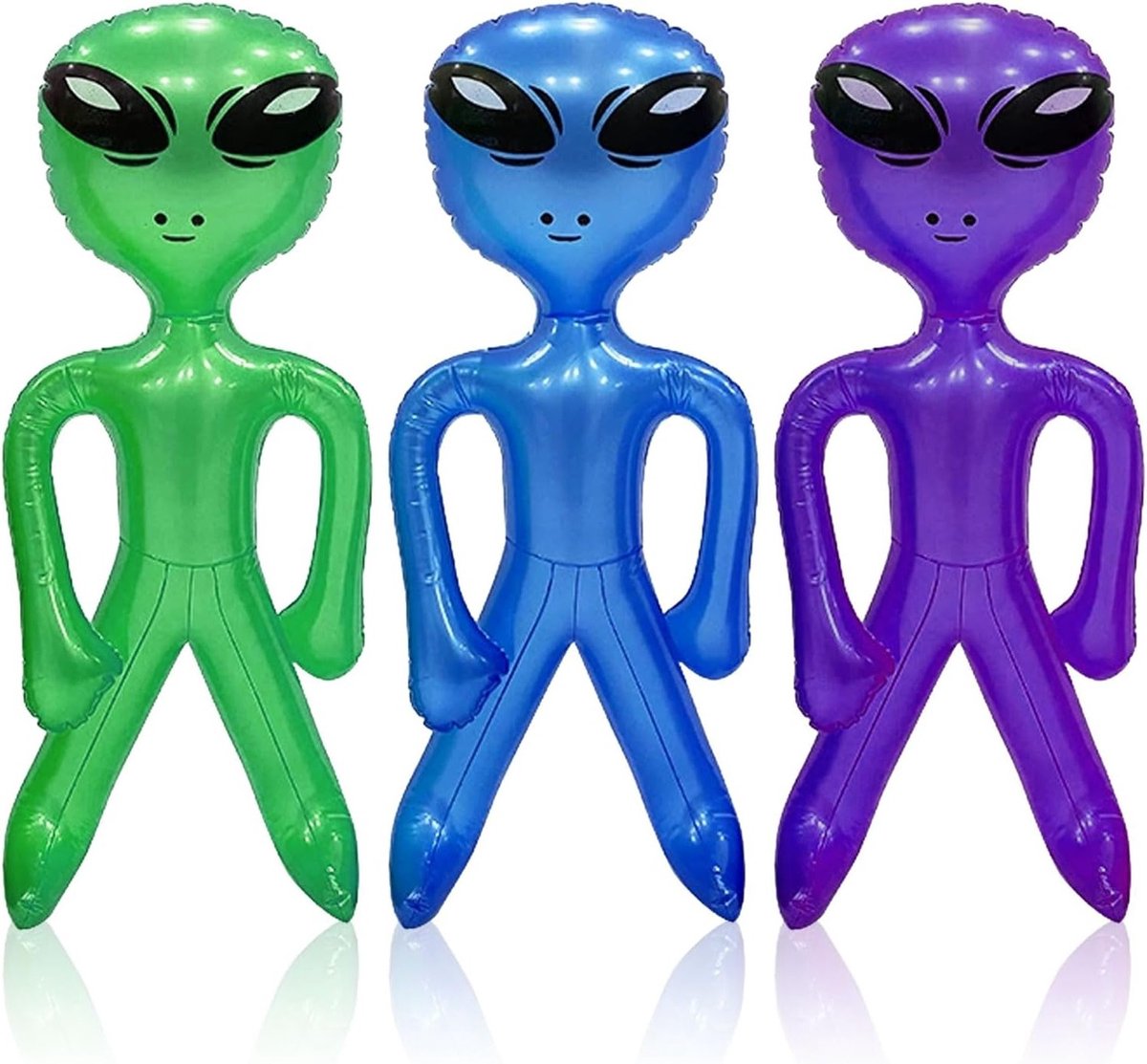 Opblaasbaar Alien Kostuum Set voor Halloween en Themafeesten - 3 Stuks, Grappig en Uniek